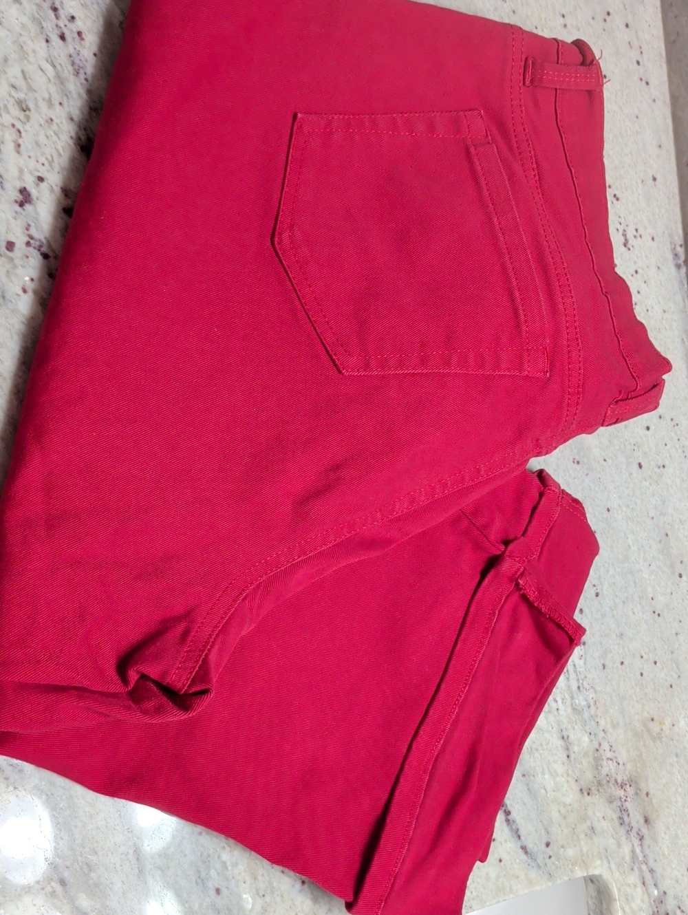 Classic Women's Red Roll-Cuff Capris - Picture 6 of 6